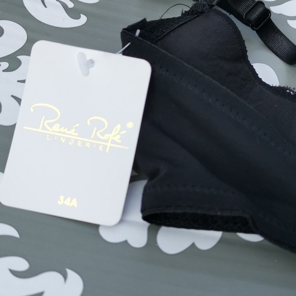 Rene Rofe Black Lace Half Coverage Bra - Picture 8 of 12